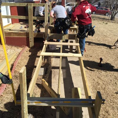 Our Aging in Place program hard at work in Junction City installing a ramp