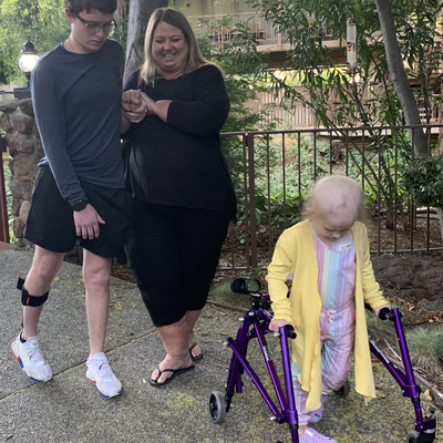 Jace and Mary learning to walk again 2gether.
