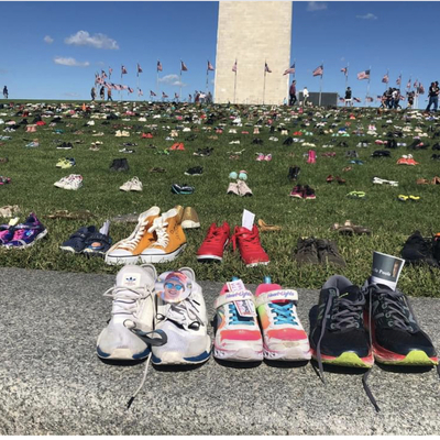 The Childhood Cancer Shoe Memorial in DC every September - until we end kids cancer as we know it.