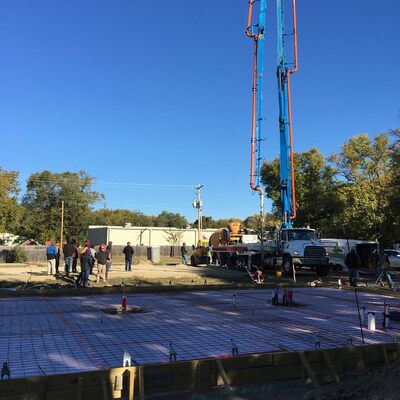 Slab pouring at Build 31 in Ogden