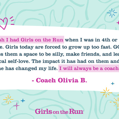 At Girls on the Run, the finish line is just the beginning! Invest in her confidence!