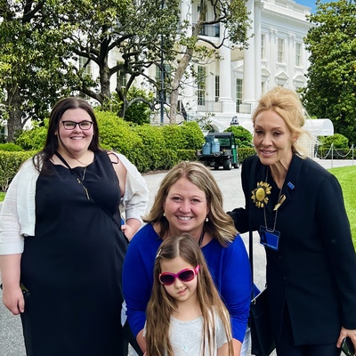 At the White House with brain tumor warrior Sophie and Lilly