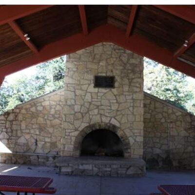 Historic Limestone Pavilion Fireplace